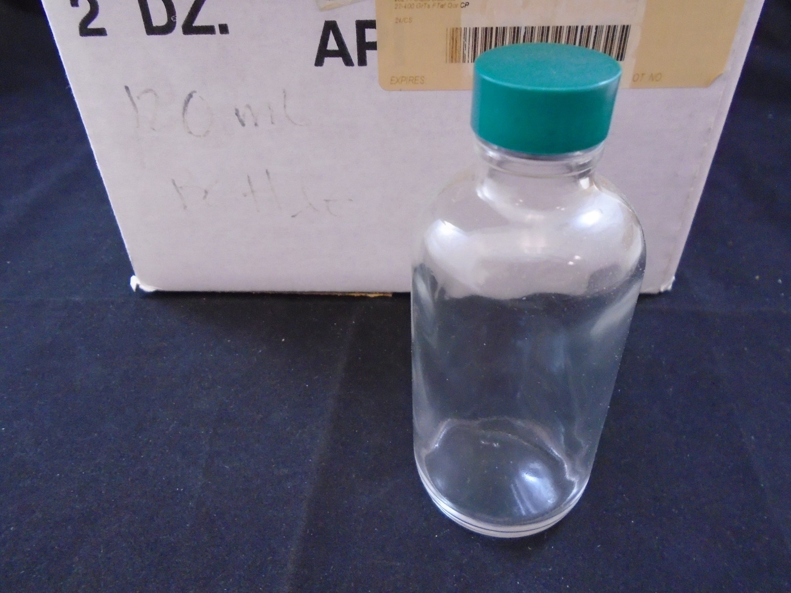 VWR Qorpak Glass 120mL 4oz Clear Narrow Mouth Boston Round Bottle (Case of 24)