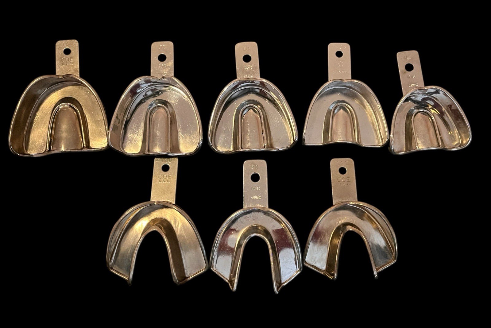 COE Set #264108 of 8 Stainless Steel Impression Trays – New w/o package