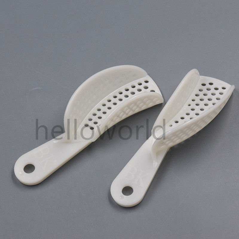1 Pair Dental Impression Trays Central Denture Disposable Plastic L/M/S Quadrant