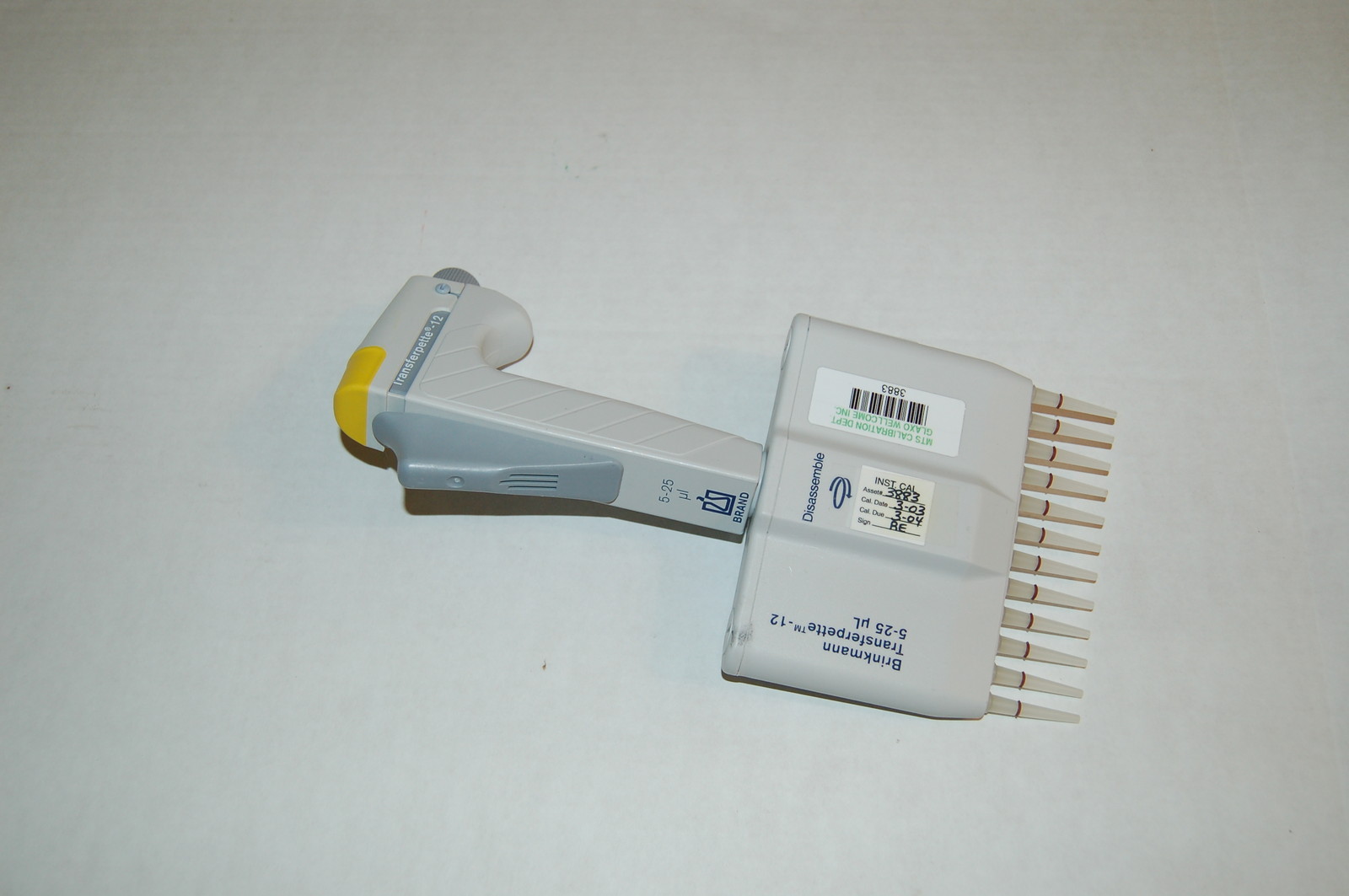 Transferpette Pipette pipet variable multichannel 12 5-25 ul Brand edf