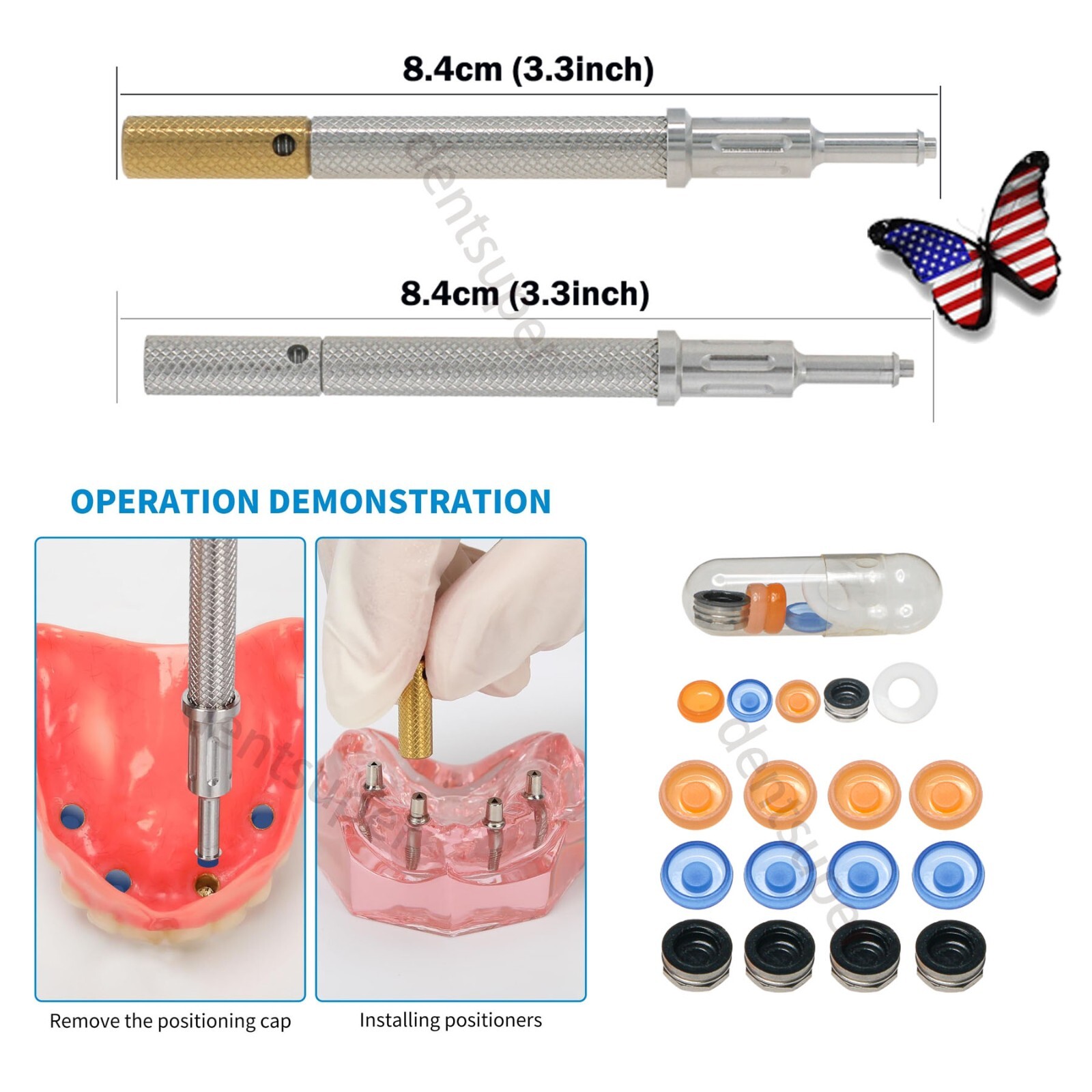 Fits Nobel Locator/Healing Abutments NP/RP Closure Cap Open/Closed Tray Conical