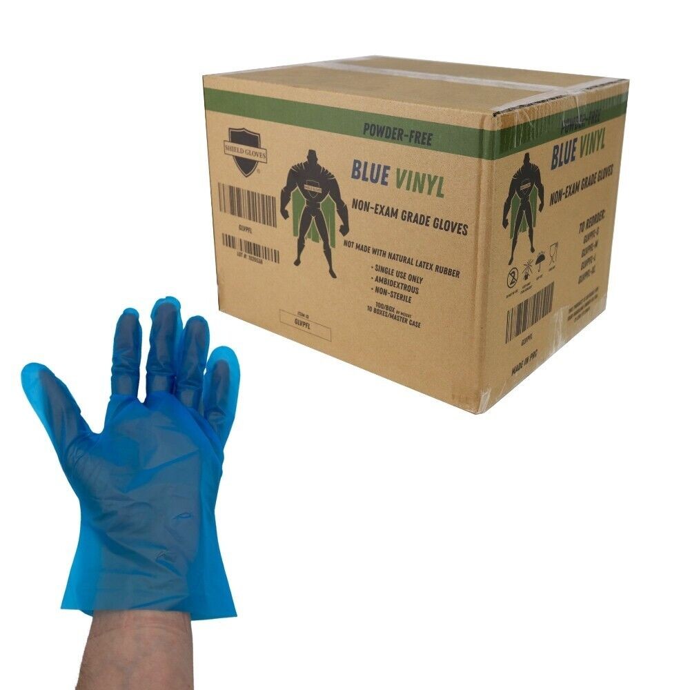 Blue Latex Free Powder Free Vinyl Disposable Gloves 5 Mil Small 72000 Pcs