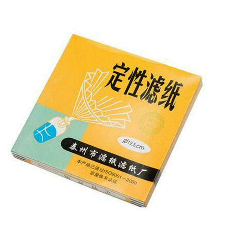 100pcs Qualitative Filter Paper Medium Speed For Laboratory Chemistry 7～12.5cm