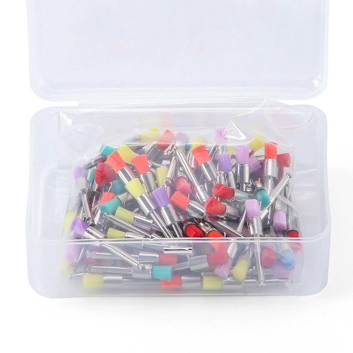 Dental Nylon Latch Prophy Polishing Brushes Flat Type RA2.35mm Polisher Colorful