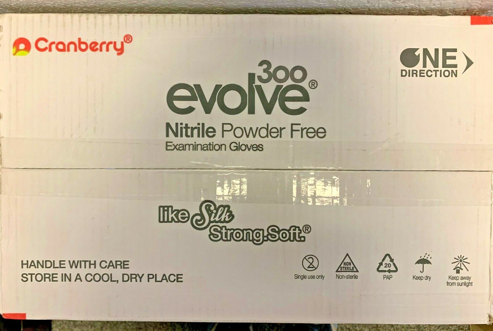 Cranberry Evolve Powder Free Nitrile Exam Gloves Blue 3,000 Gloves/Case, S/M/L