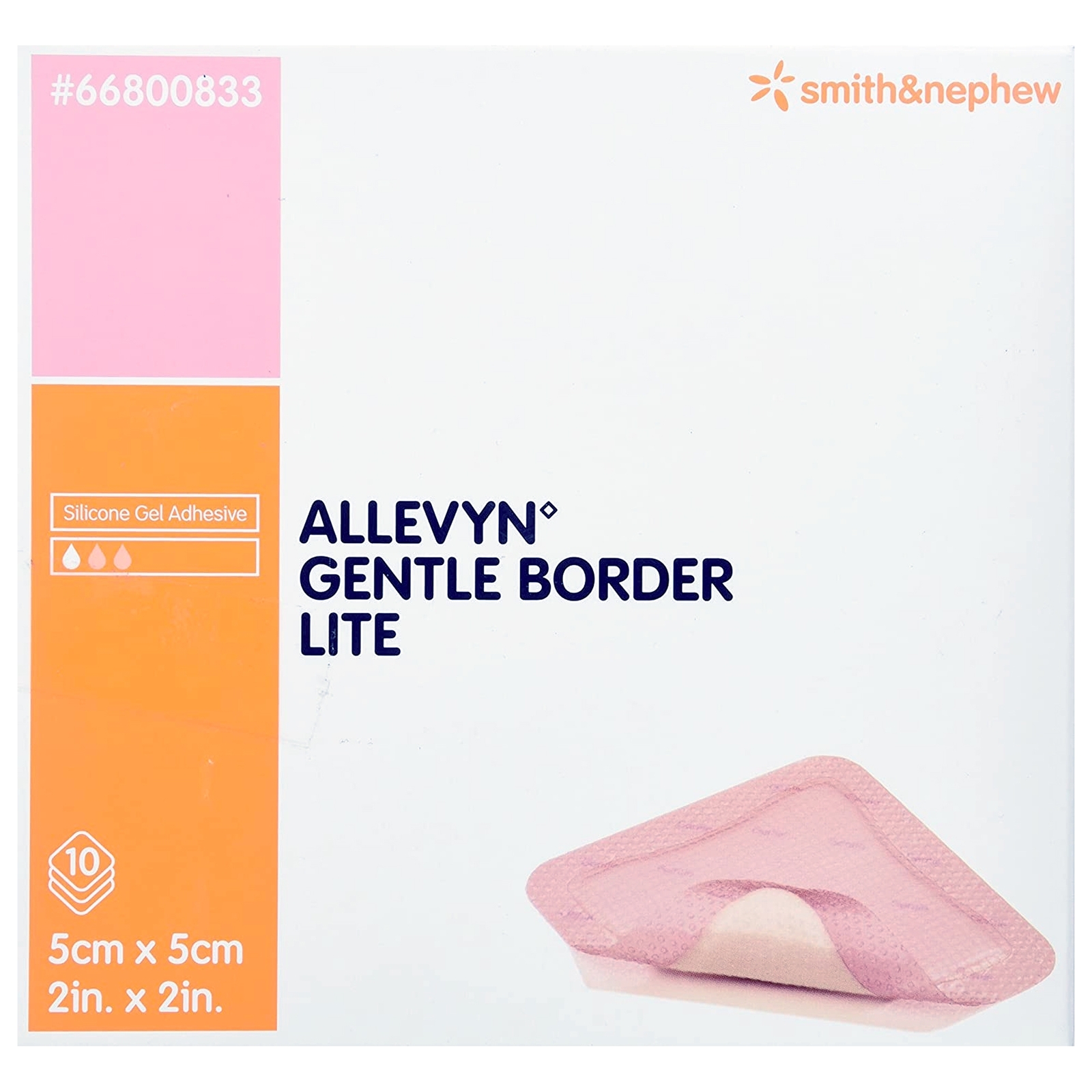 Smith & Nephew Allevyn Gentle Border Lite Thin Foam Dressing 2 x 2″ 60 per Case