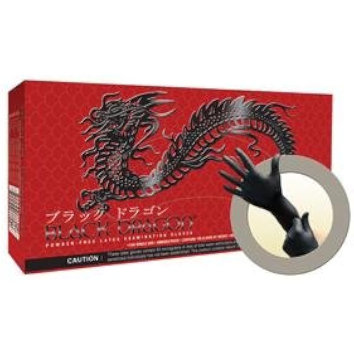 Microflex Black Dragon Latex Gloves Size Medium 1 Box
