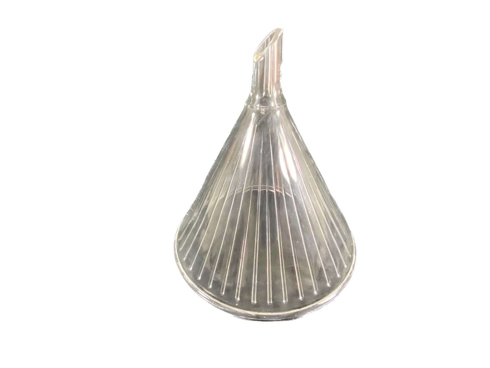 Vintage Glass 1 Gallon Gal 10″ D x 11.25″ H Fluted Mooney Air Vent Funnel #2