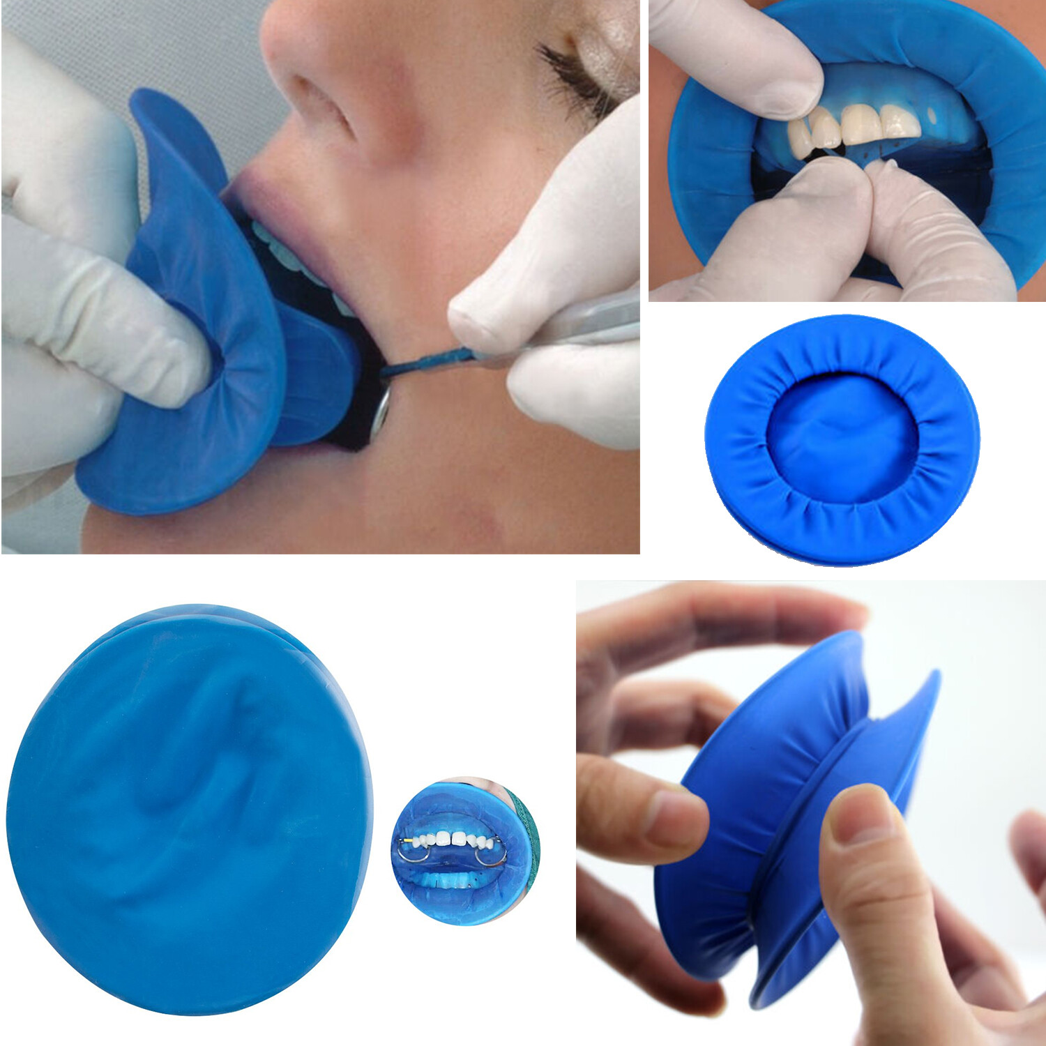 10Pcs Disposable Sterile Rubber Dam Dental Cheek Lip Retractor Opener Latex Free