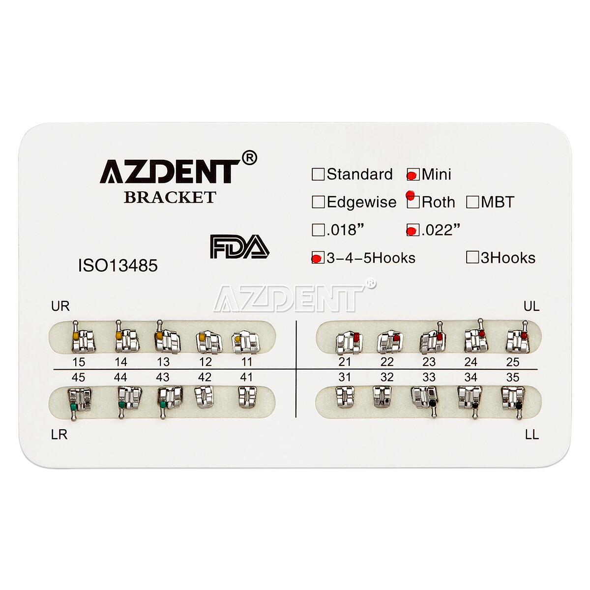 10X AZDENT Dental Orthodontic Brackets Braces/Arch Wire Super Elastic Niti Round