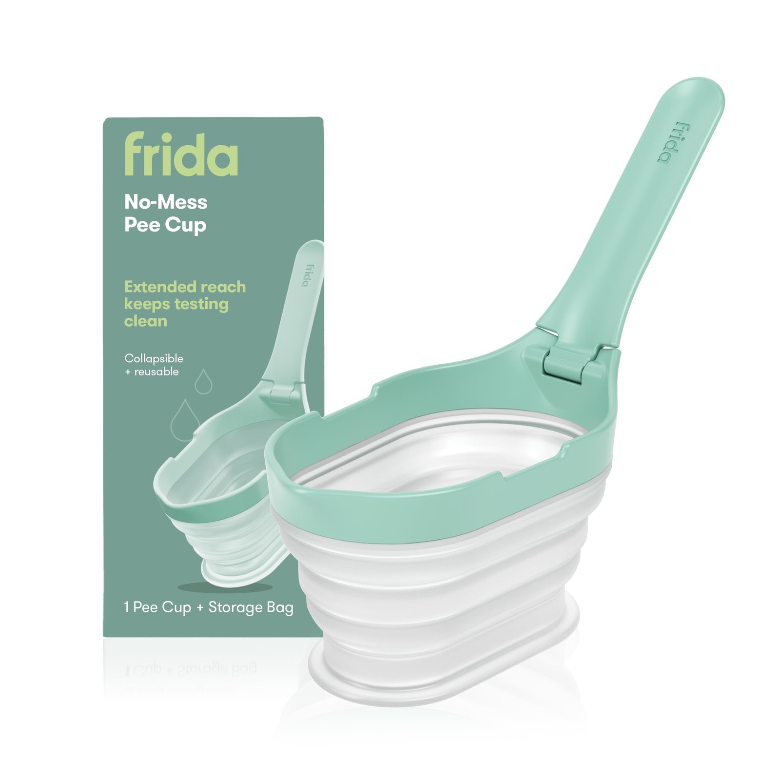 Frida Fertility No-Mess Pee Cup, Reusable Urine Cup for 2 Ounces, Transparent