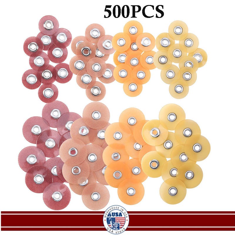 500pcs Dental Sof-Lex Discs Finishing Polishing Discs 9.5mm/12.7mm USA