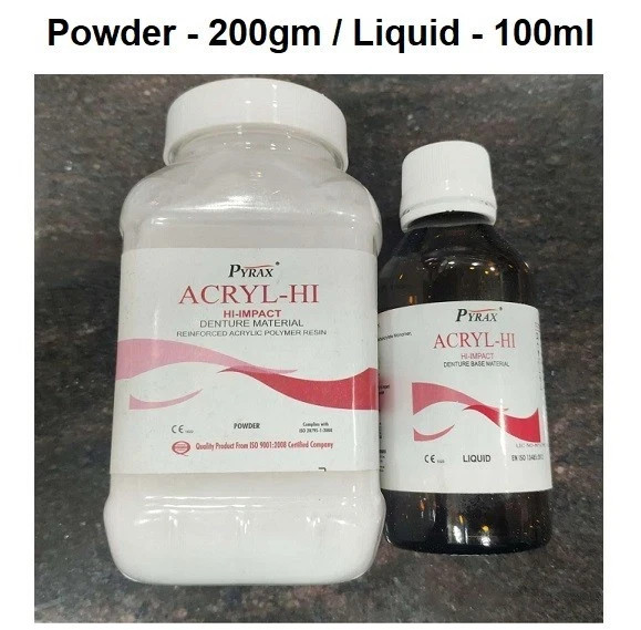 CLEAR TRANS SHADE ACRYL HI Heat Cure Denture Base Hi Impact Dental Material FS