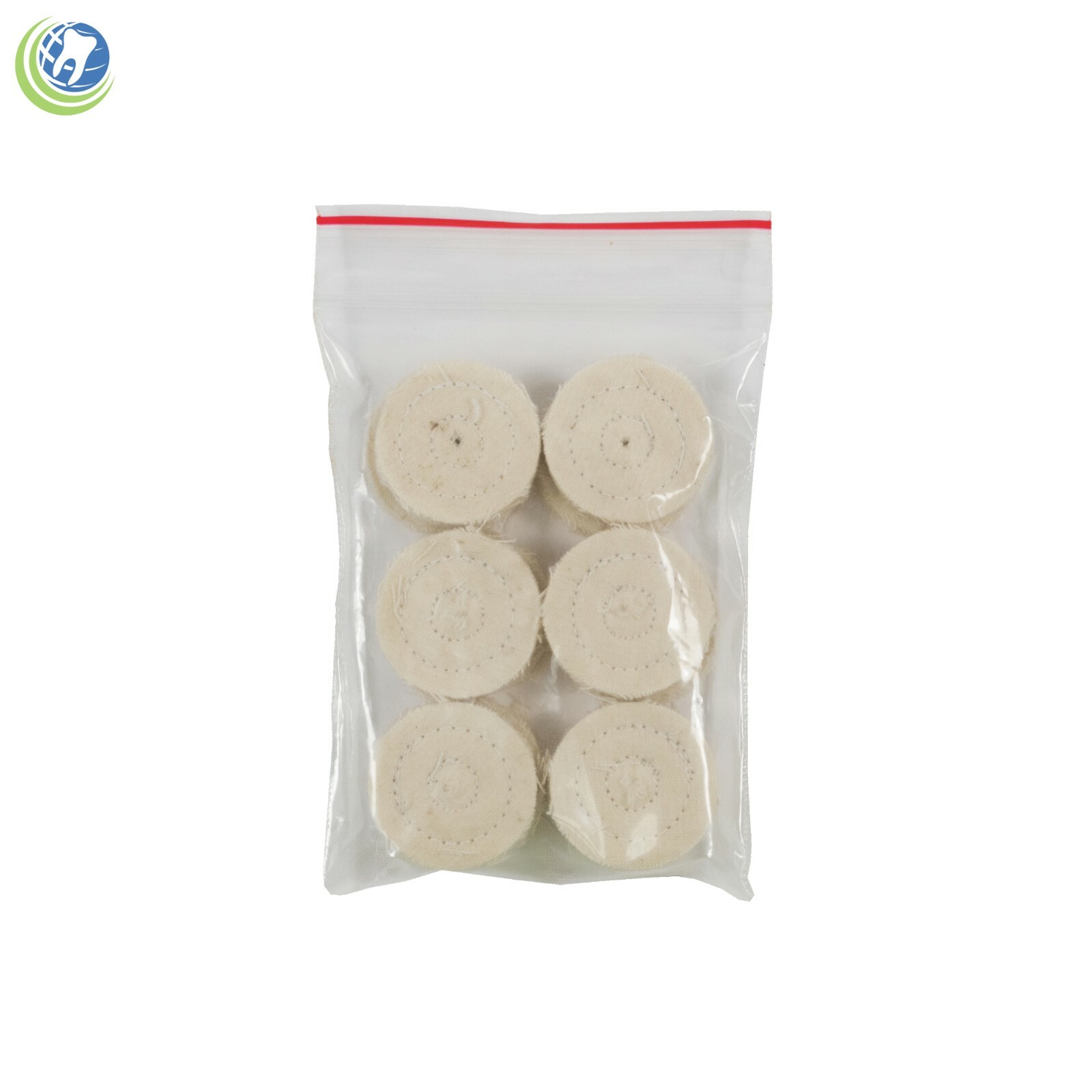 DENTAL LAB JEWELER TOOL POLISHING MINI MUSLIN BUFFS 1″ x 16 ply Stiched 12/pack