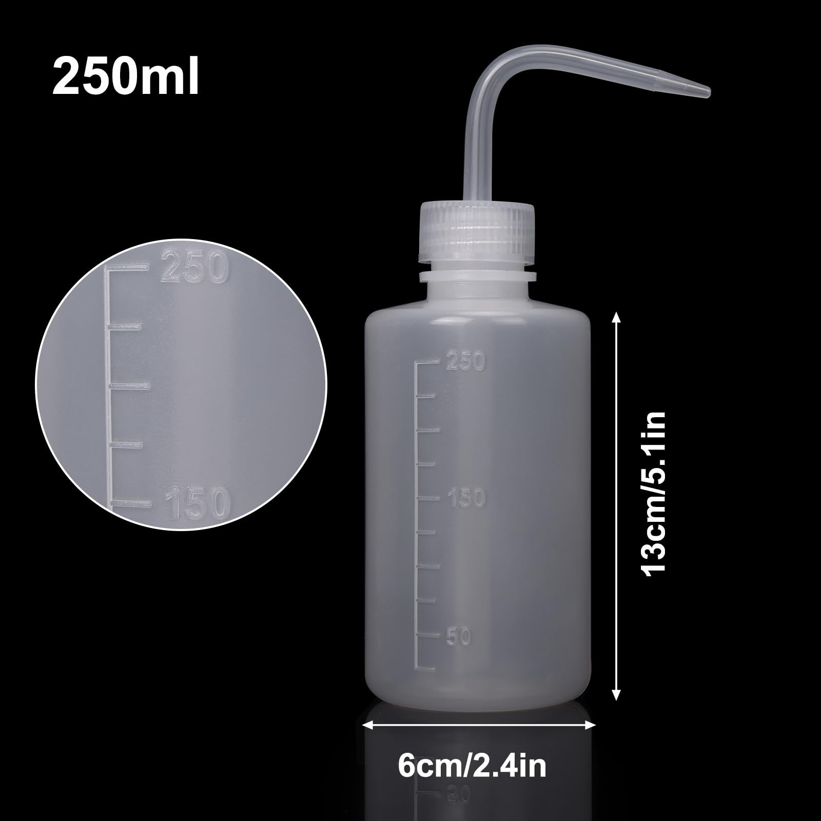 DEPEPE 6-Pack 250ml Squeeze Bottles for Liquids, LDPE 8.5Ounces – 6Pcs
