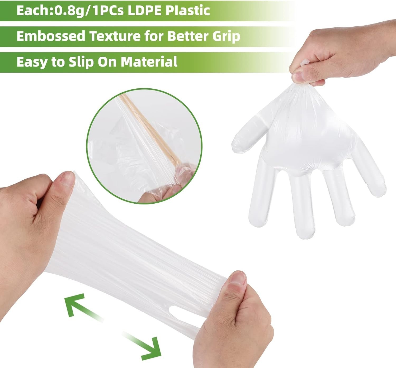 Ambidextrous Disposable Gloves – 100 Count, Non-Toxic & Ideal for Kitchen Use