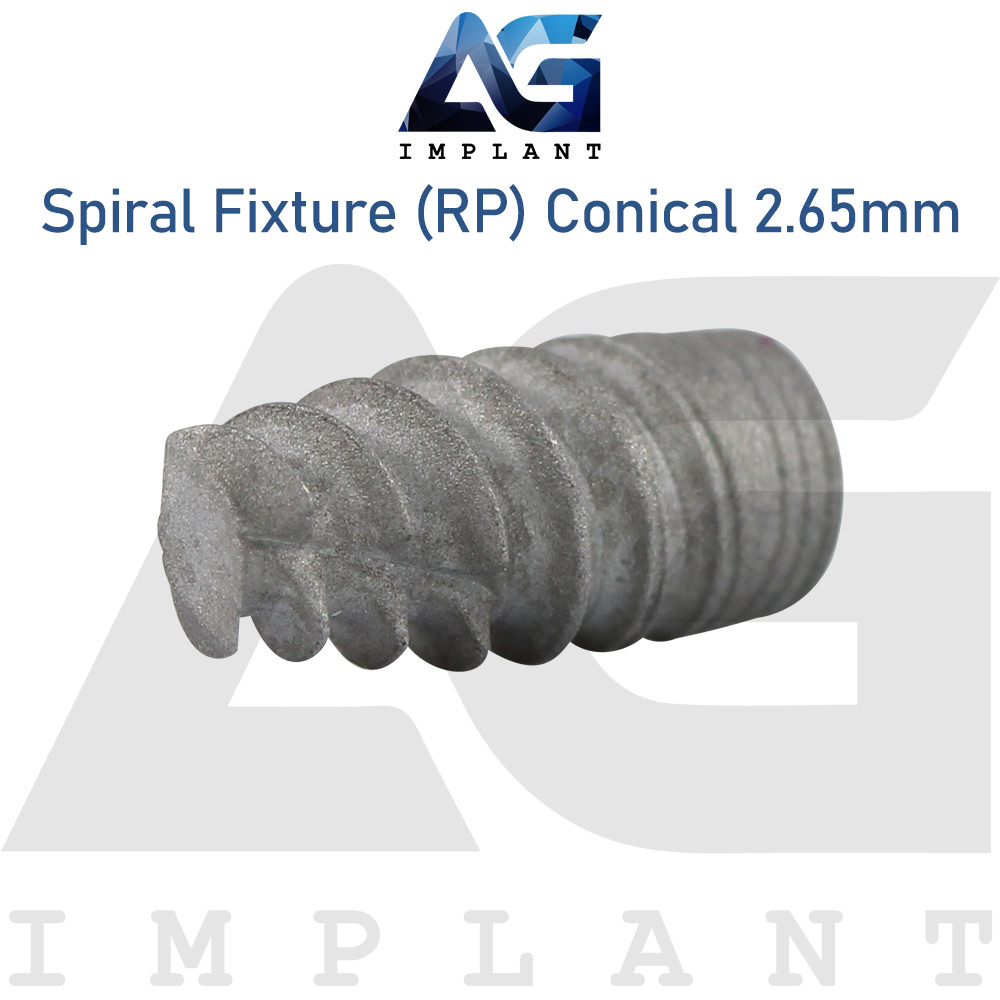 5 Spiral Fixture Regular Platform (RP) Conical Connection Hex 2.65mm Dental SLA