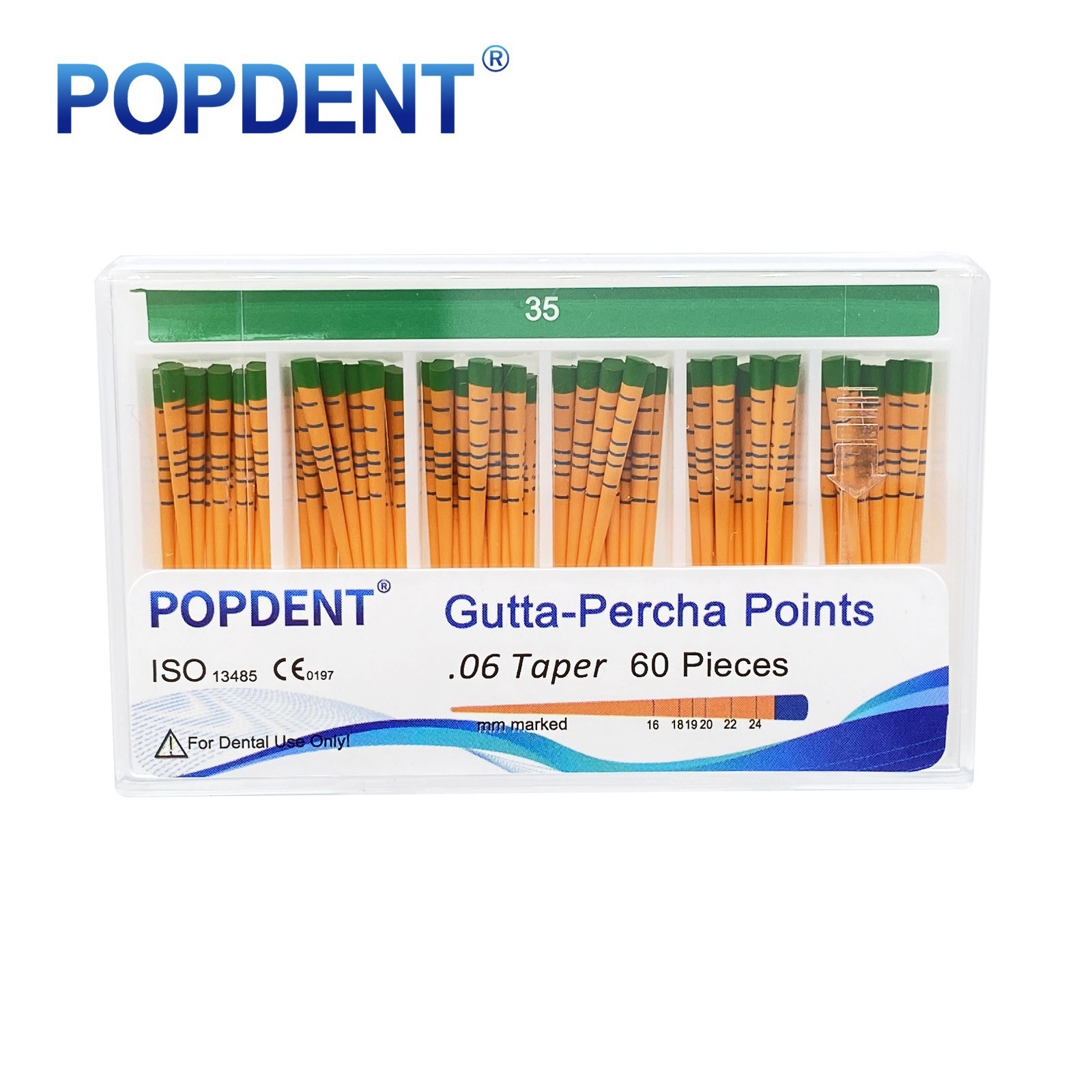 GUTTA PERCHA POINTS Taper 0.4 or 0.6, or Standart Taper, All Sizes Dental Meta