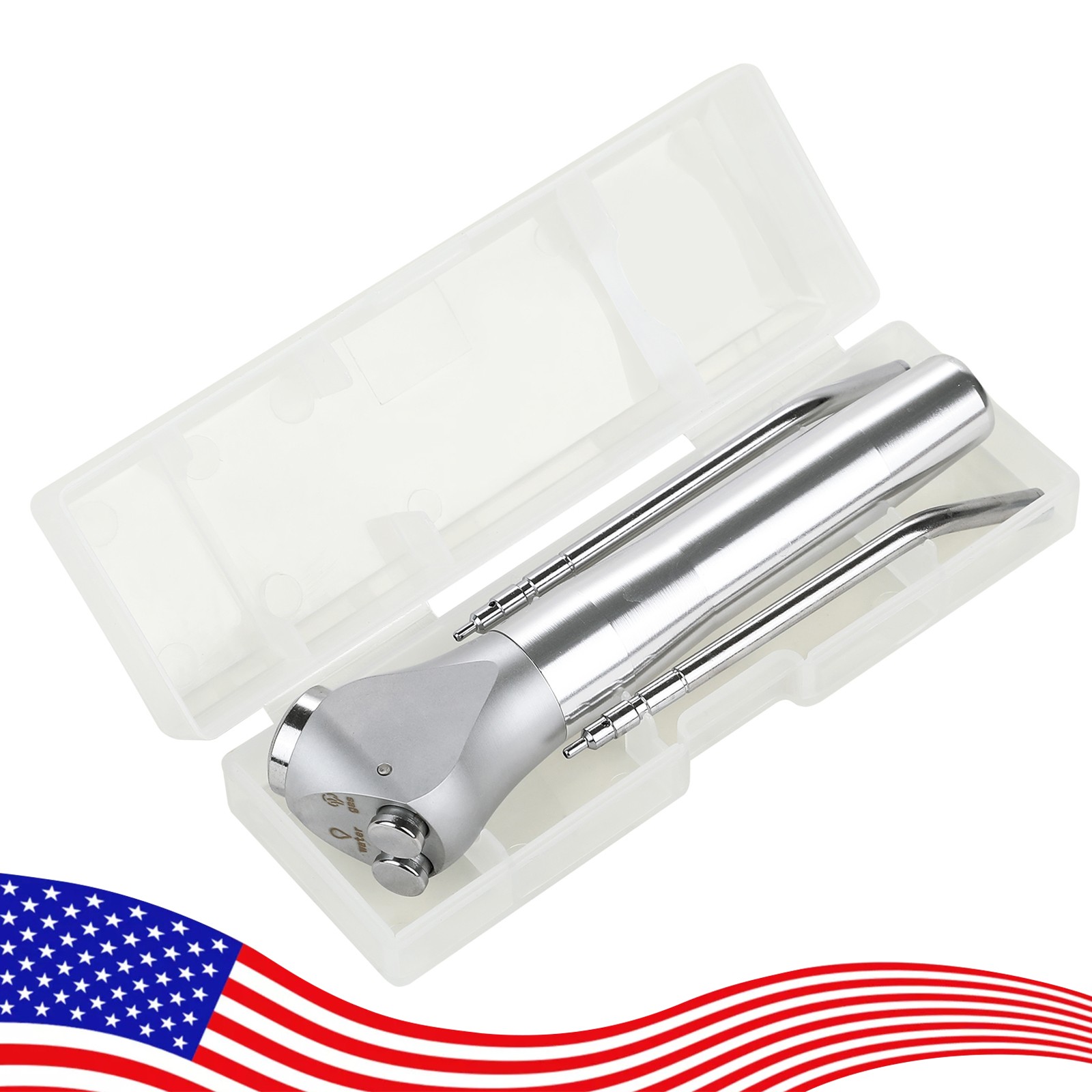 Dental Air Water Spray Triple Syringe Solid Alloy /Plastic Nozzles/Tips/Tubes US