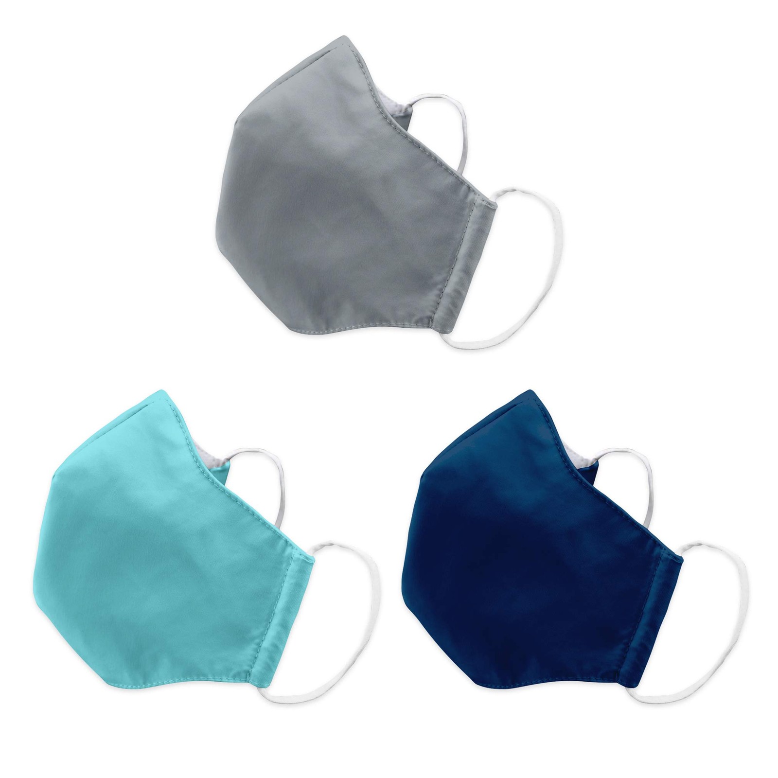 i play. by Reusable , 3 Pack (Gray/Aqua/Navy), Adult Medium