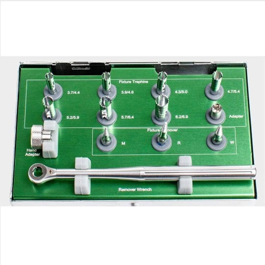 Implant fixture and screw remover kit