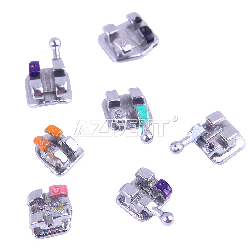 Dental Orthodontic Metal Brakets Braces Mini Roth MBT 018 022 345 Hooks AZDENT