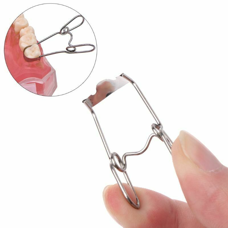 Dental Metal Matrix Band Saddle Sectional Contoured Matrices Springclip 35/50 μm
