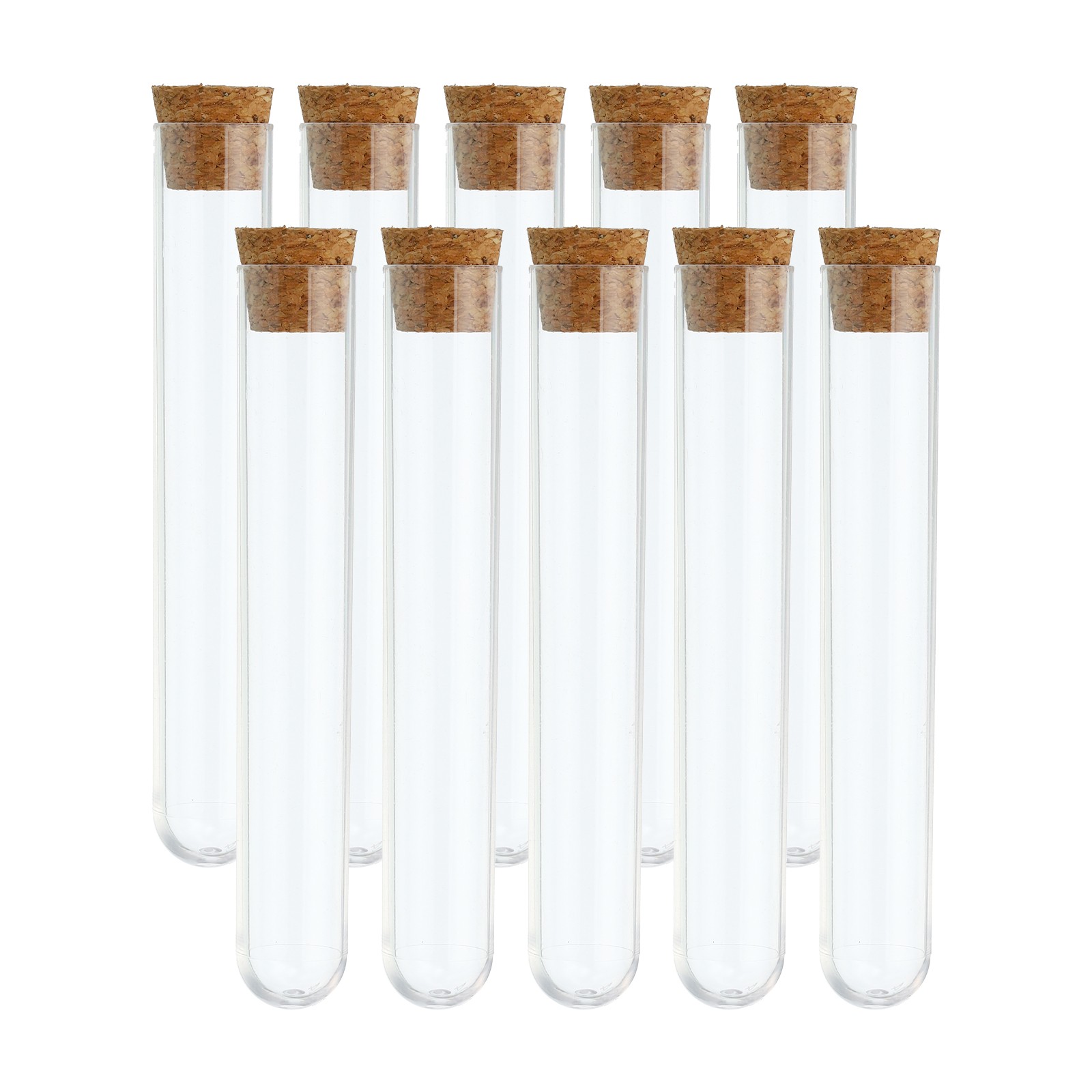 10ml Tt Tub 10pcs 4.13×0.63″ PS Tt Tube Containers with Wood Stopper