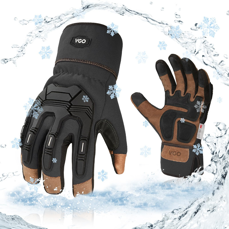 Vgo… 1-Pair 32 Or Above Lined Winter Touchscreen Tpr Anti-Vibration Premium