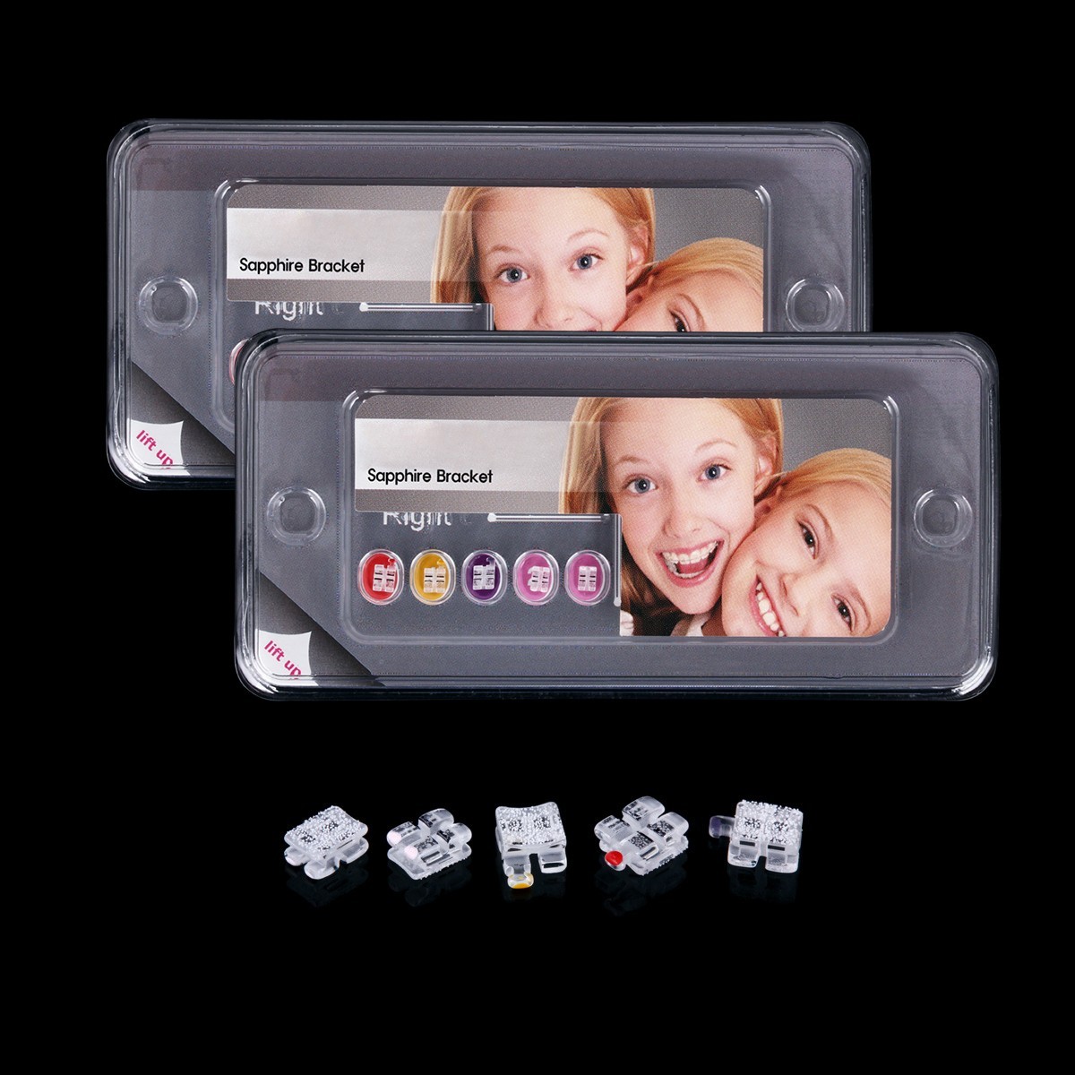 Dental Orthodontic Brackets Monocrystalline Sapphire Mini Roth 022 Hooks 345
