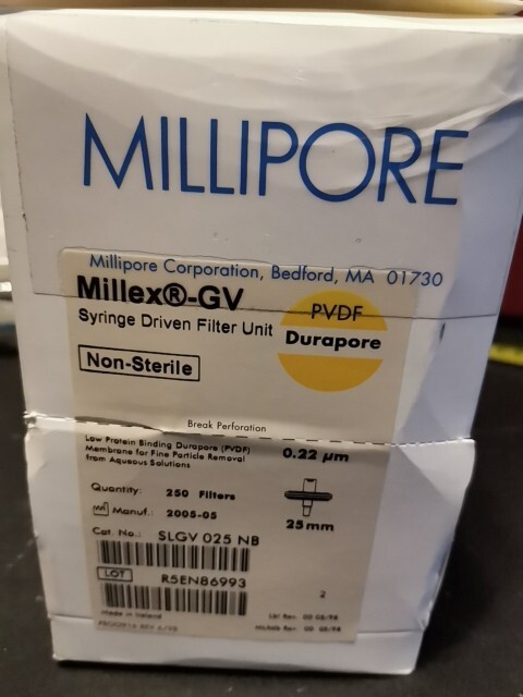 Millipore Millex-GV Syringe Driven. Filter Units PVDF Open Box