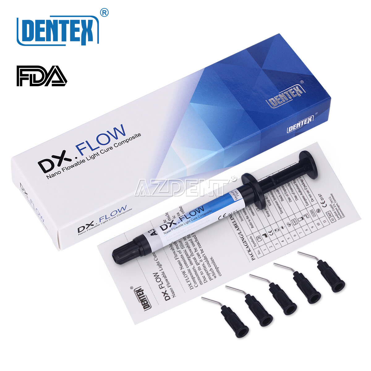 Dental Flowable Light Cure Composite Resin Filling Material Medium Flow A3 3g/pc
