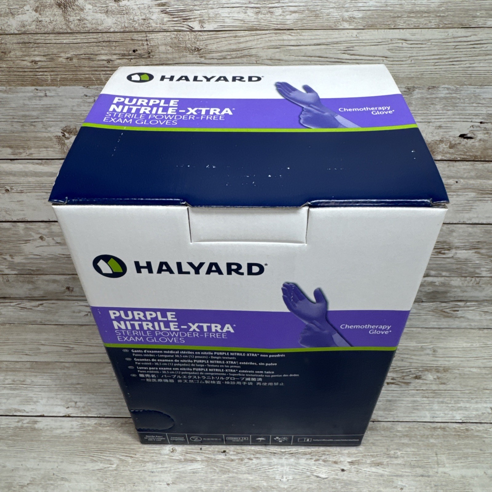Halyard Purple Nitrile-XTRA Sterile Powder-Free Exam Gloves Size: XL Exp: 11/26
