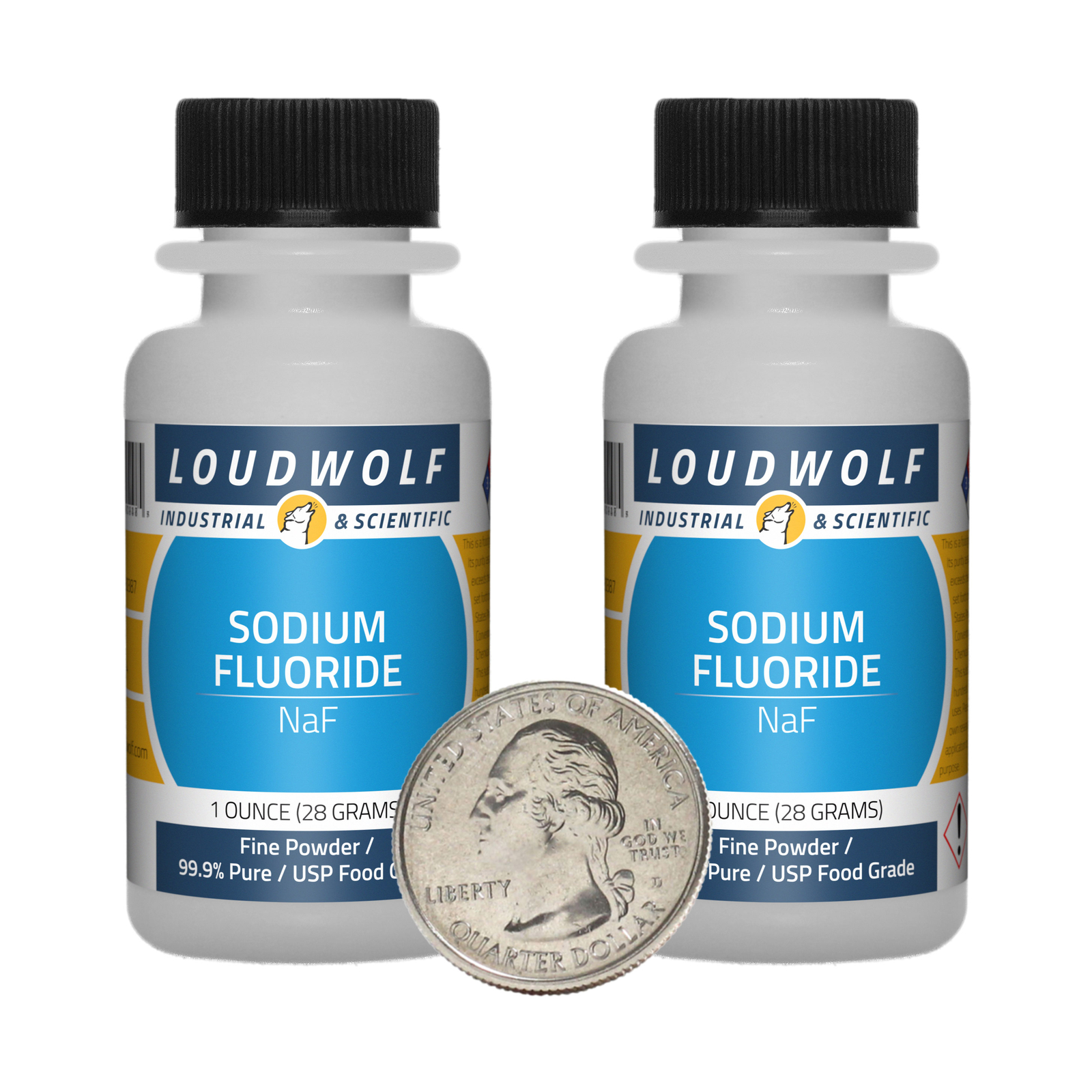 Sodium Fluoride / 2 Ounces / 2 Bottles / 99.9% Pure USP Food Grade / Fine Powder