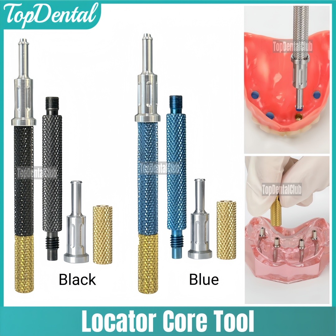 Dental Retention Cap Insertion Locator Core Tool Overdenture Abutment Fit OSSTEM