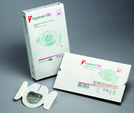 Tegaderm IV Securement Dressing Chlorhexidine Gluconate 2-3/4»x3-3/8» BX/25