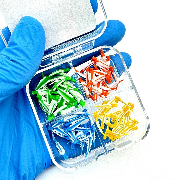 Disposable Plastic Wave Shape Dental Tooth Gap Composite Interdental Wedge Mixed