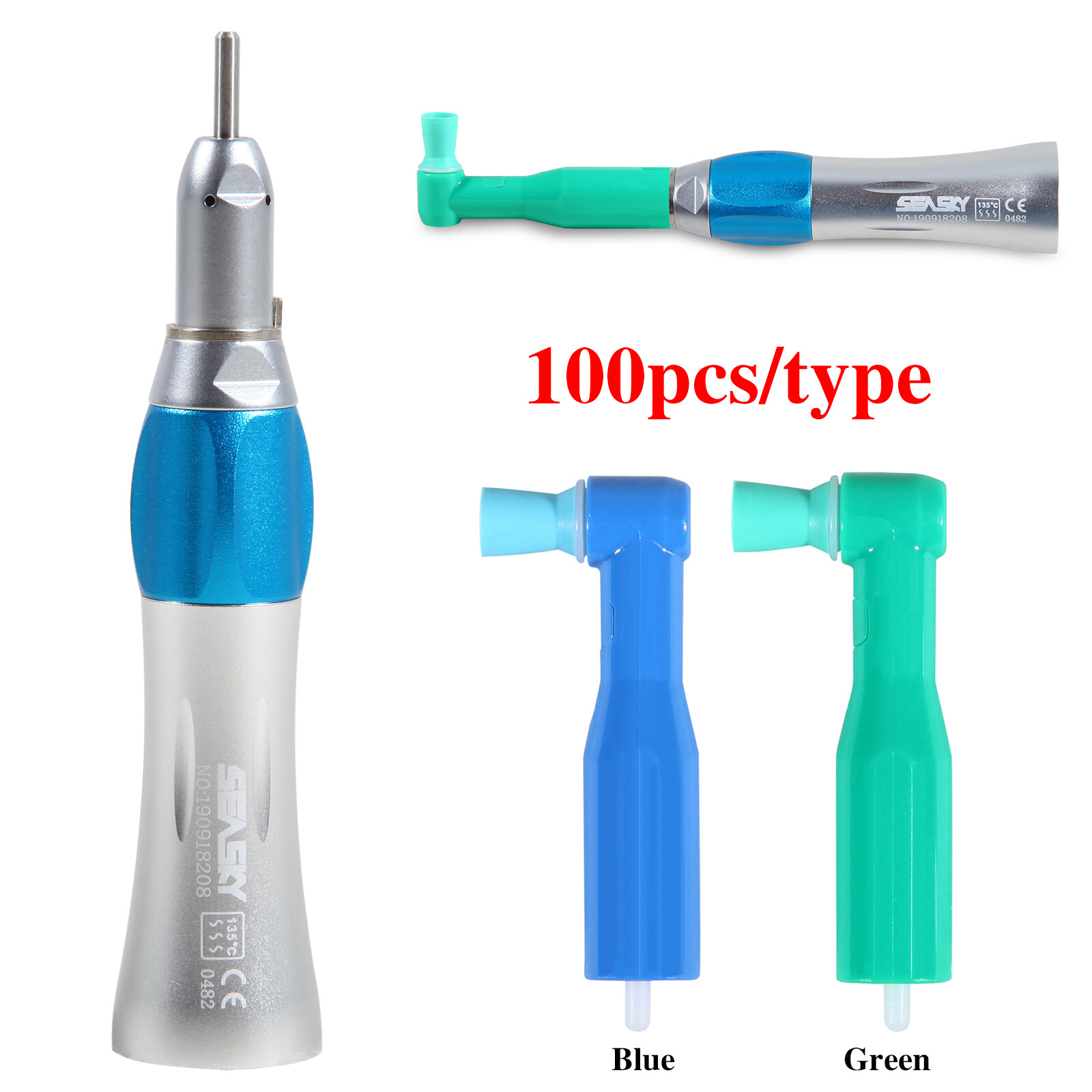 100pcs Dental Disposable Prophy Angles Latex Free/Straight NoseCone Handpiece OR