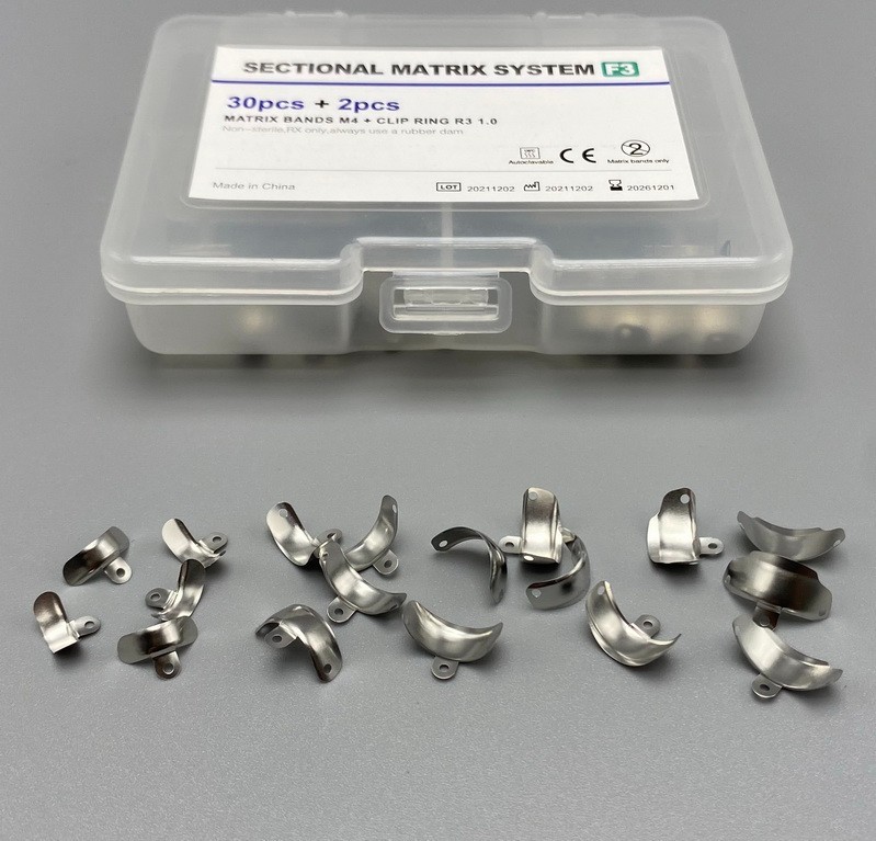 Dental Sectional Matrix Bands Systems Tofflemire Seperate Ring Clamp Black Kit