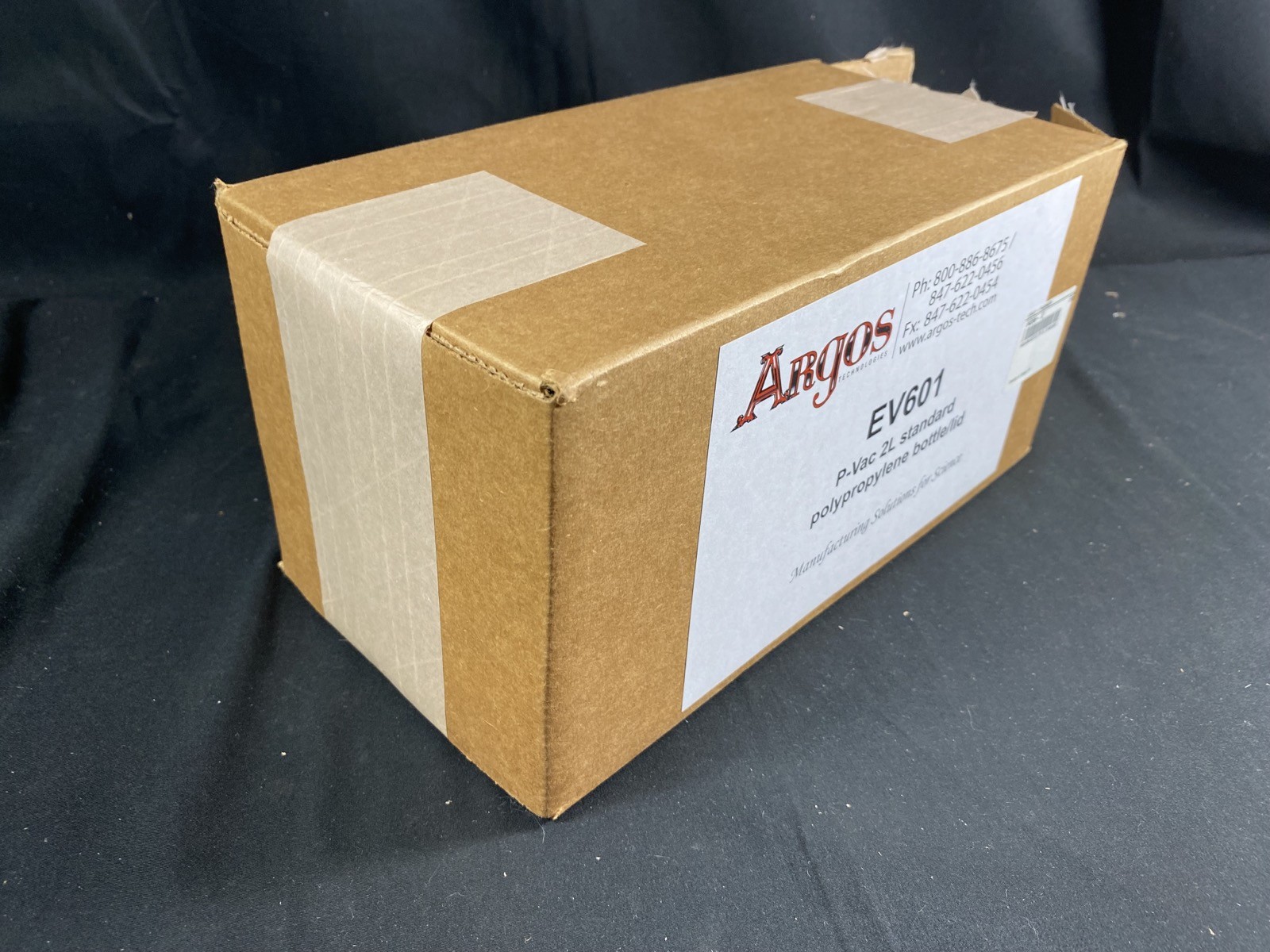 ARGOS TECHNOLOGIES 2L P-Vac Standard Polypropylene Bottle & Lid EV601 (1/Pack)