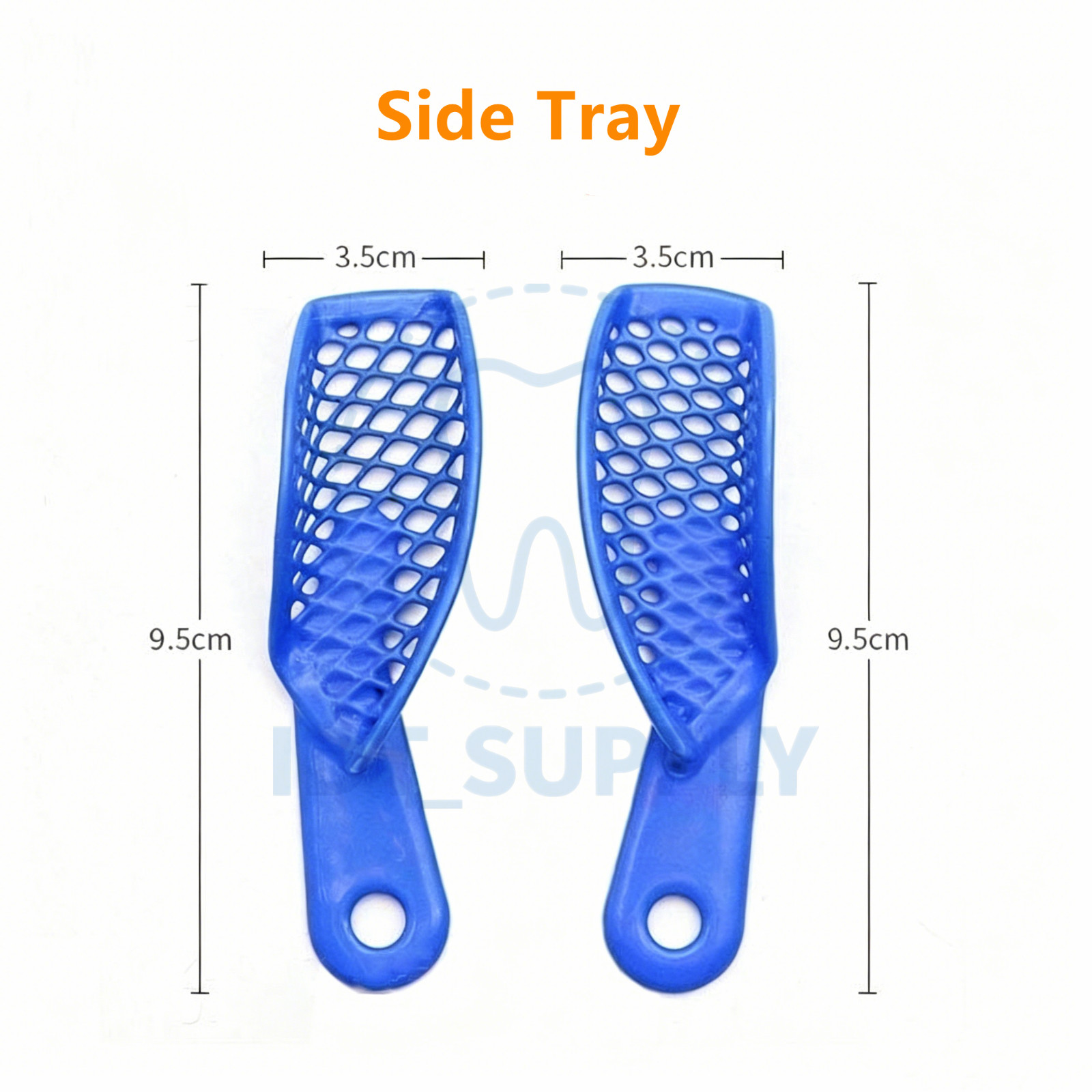 Dental Impression Trays 10 Pairs Perforated Plastic Denture Molding S M L
