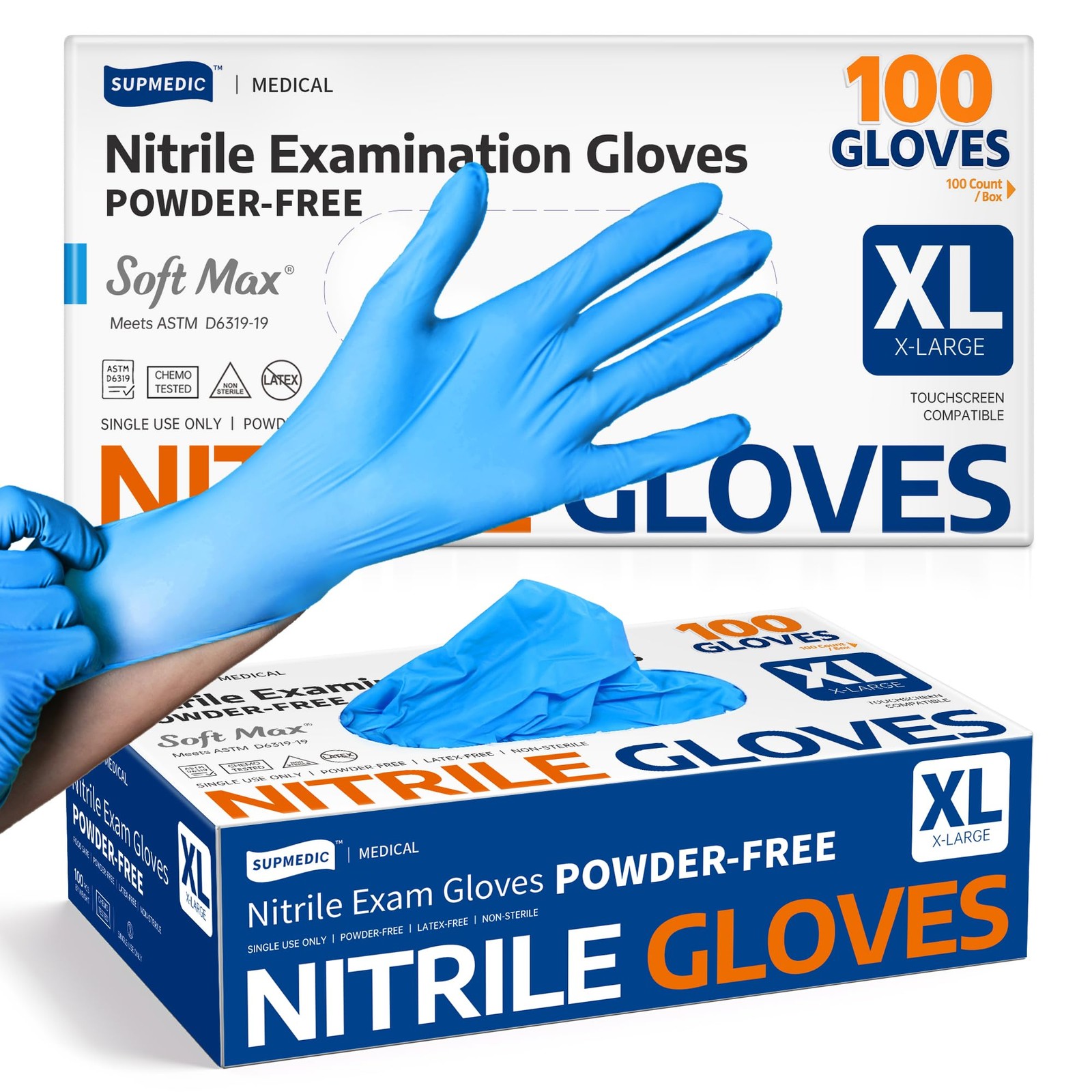 Medical Nitrile Exam Gloves, LatexFree, PowderFree, Food Safe, Cooking Food P…