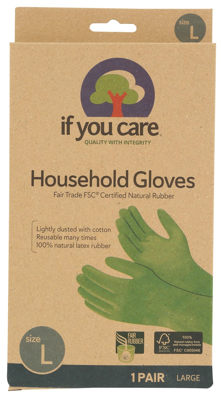 If You Care Latex Gloves Large 1 Pair (Pack of 1) For Gardening Dishwashing