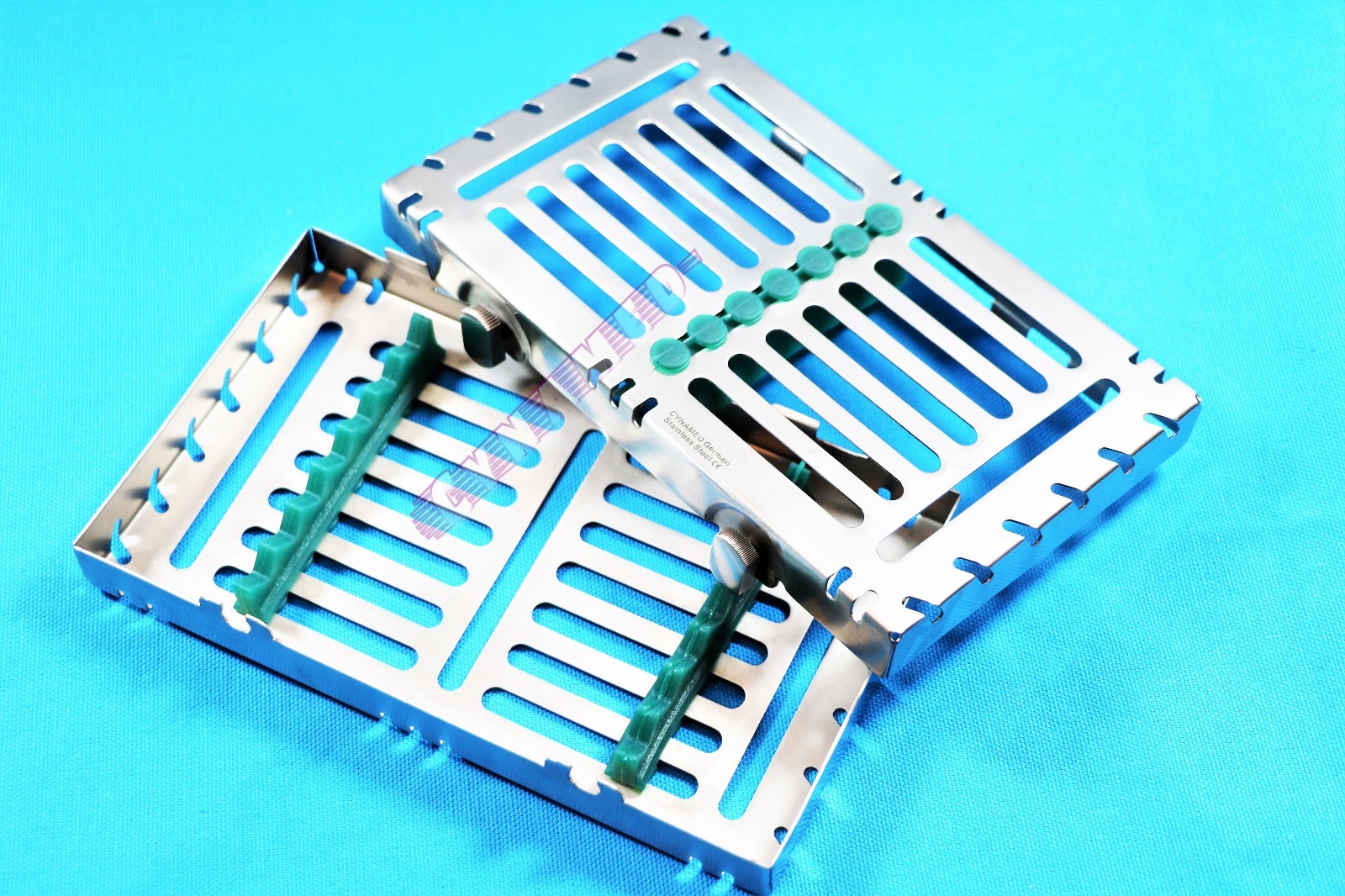 3 PREMIUM DETACHABLE STERILIZING CASSETTES FOR 7 INSTRUMENTS MEDICAL DENTAL VET
