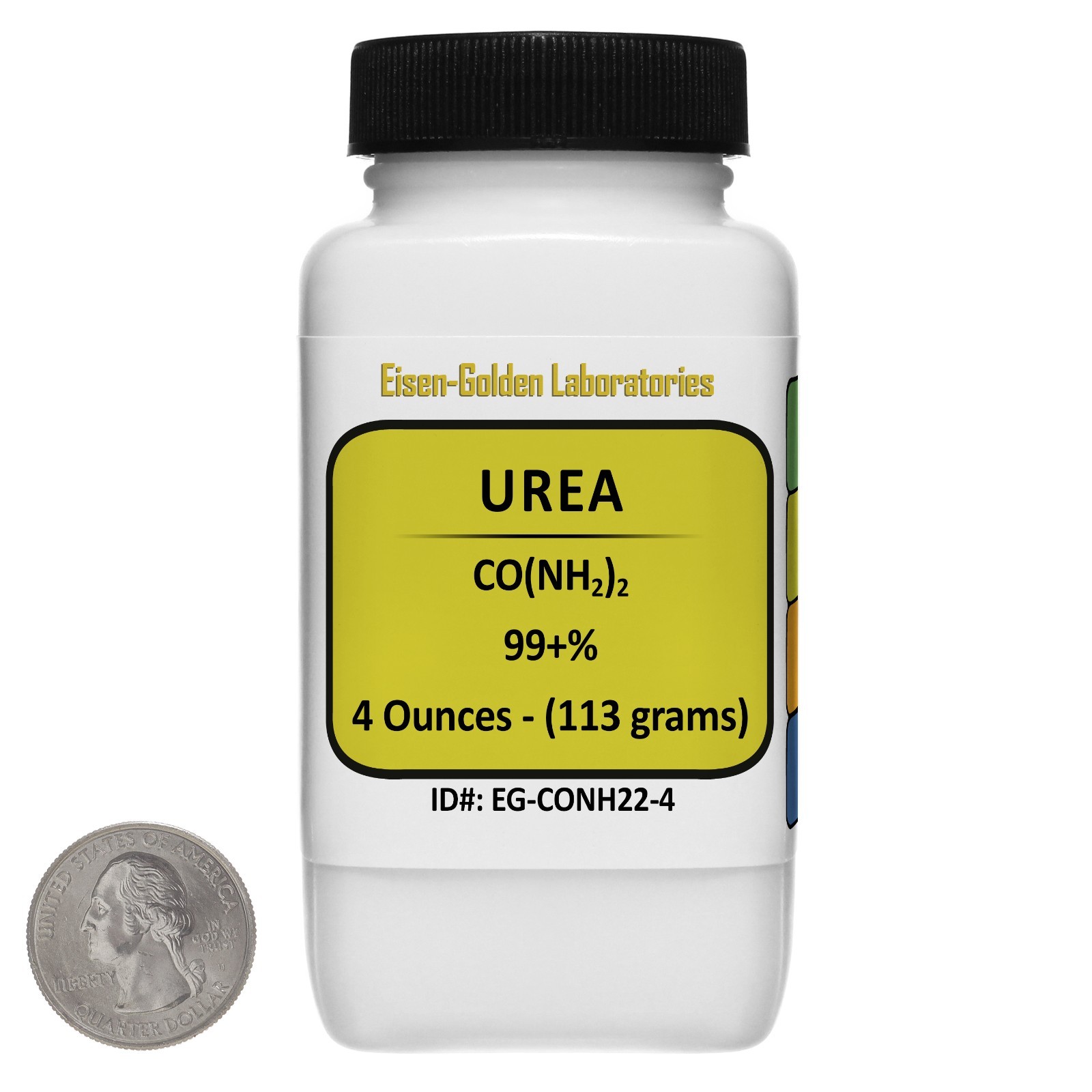 Urea [CH4N2O] 99+% ACS Grade Prills 4 Oz in a Space-Saver Bottle USA