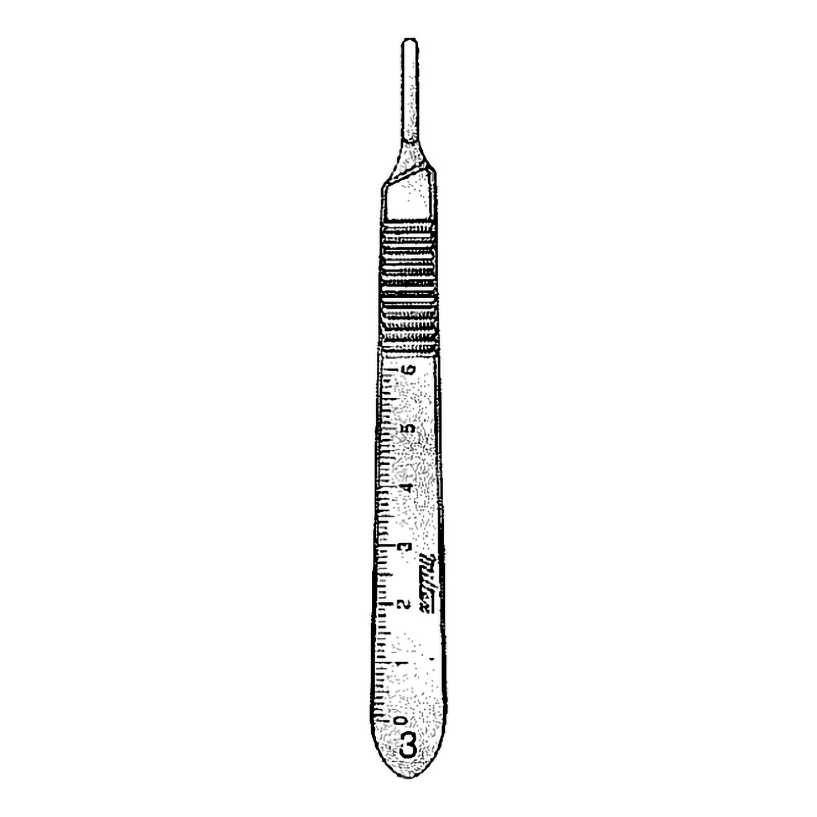 Miltex Integra Knife Handle Extra Fine Stainless Steel Germany Size 3 – REF 4-7