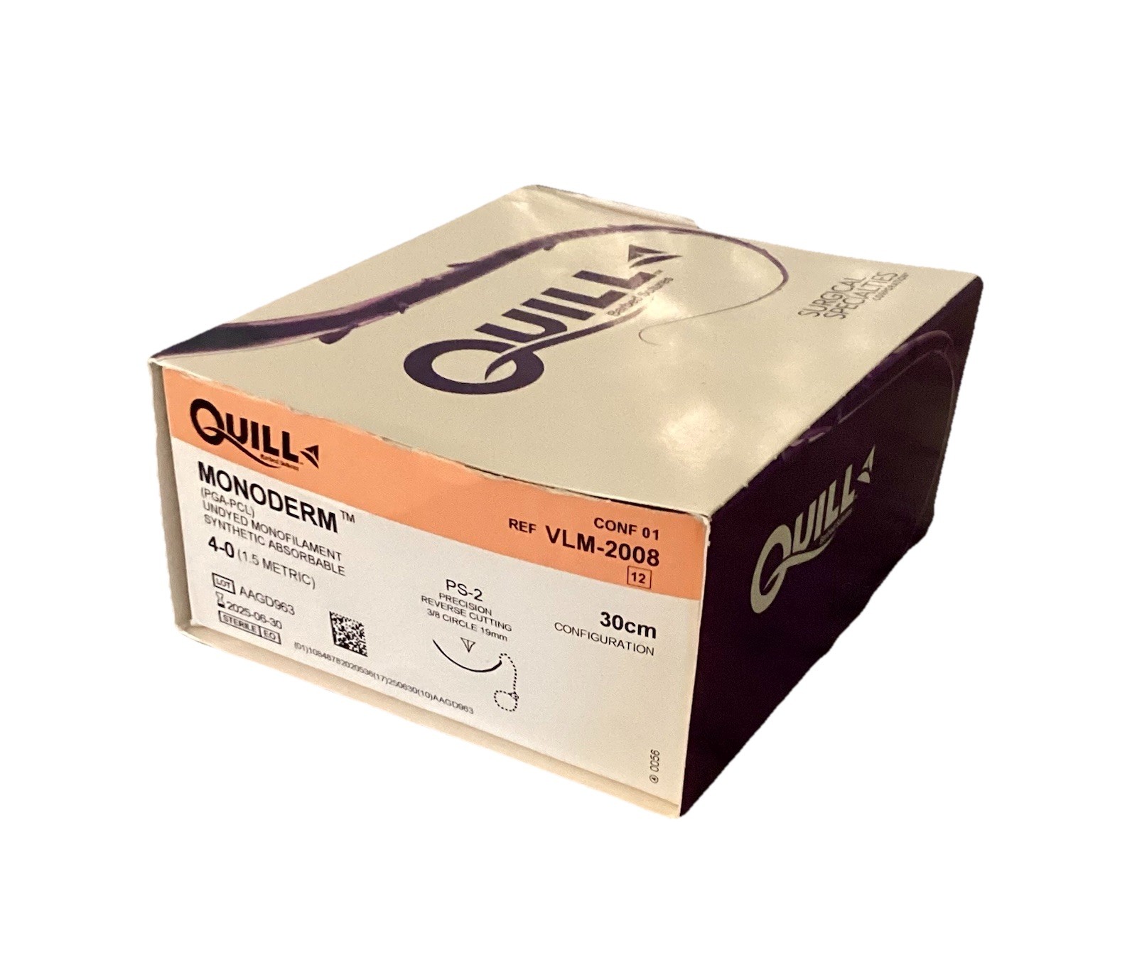 Surgical Training Sutures Quill Monoderm Absorbable Sz 4-0 Exp. 2025