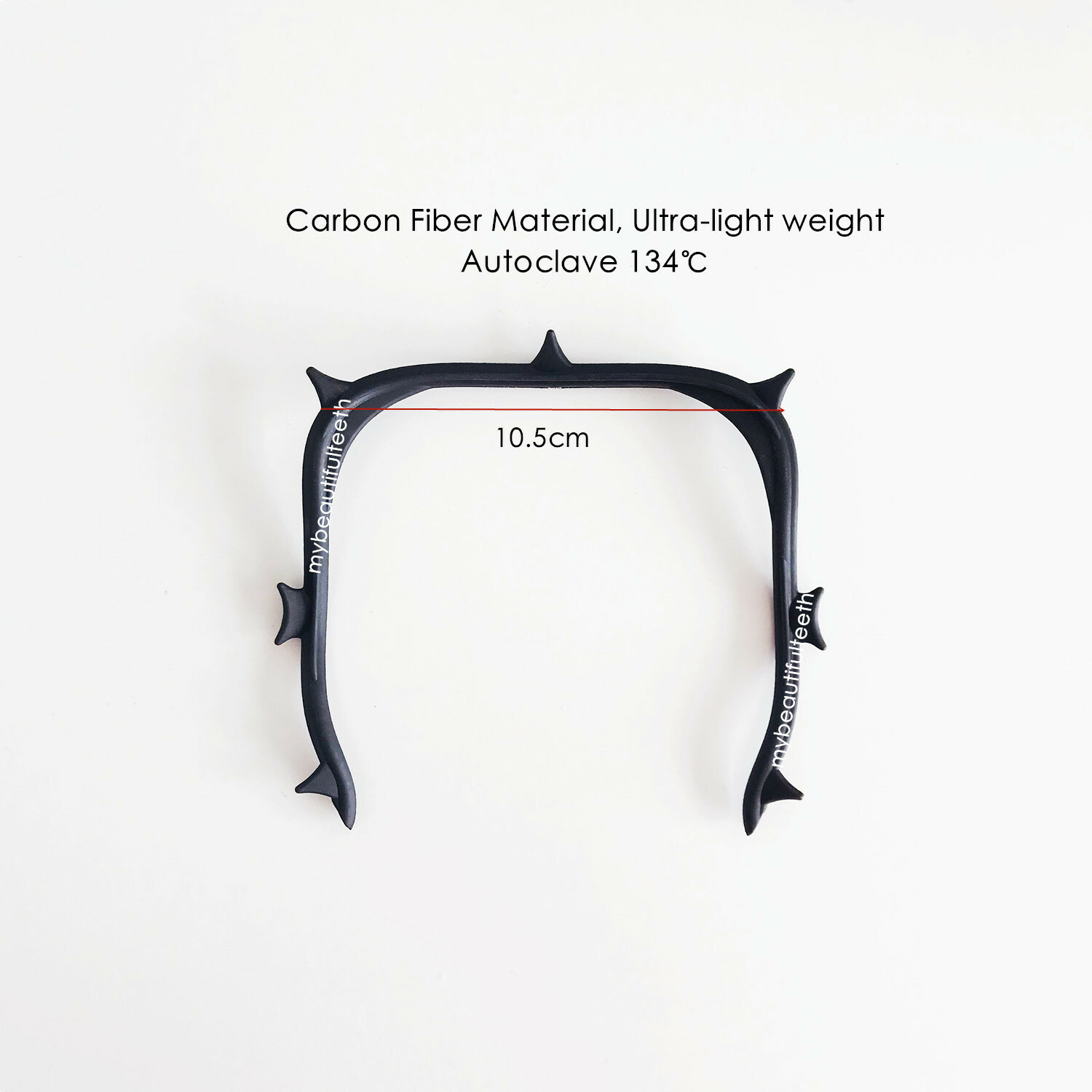 Rubber Dam Sheets Frame Holder Dental Carbon Fiber U-Shape Black Ultra-Light LMS