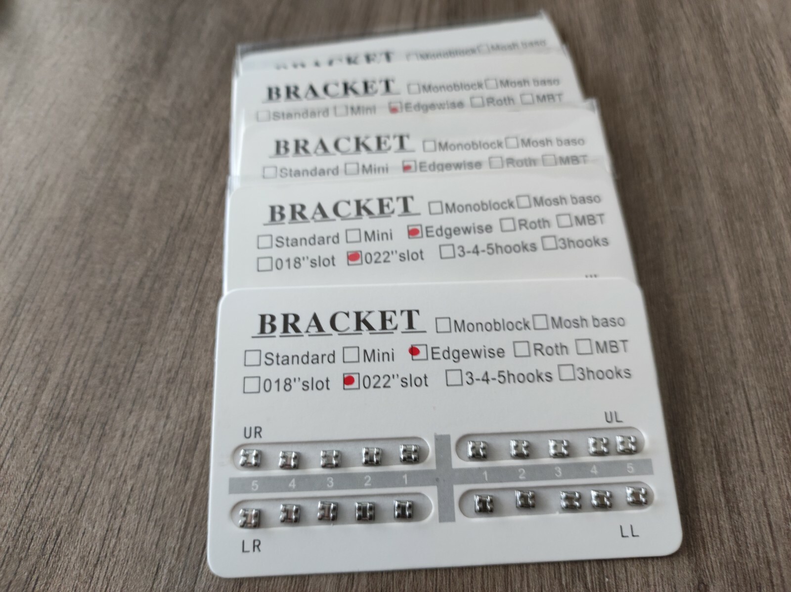 10Sets Dental Orthodontics Brackets Braces Standard Edgewise 022 Slot no Hook