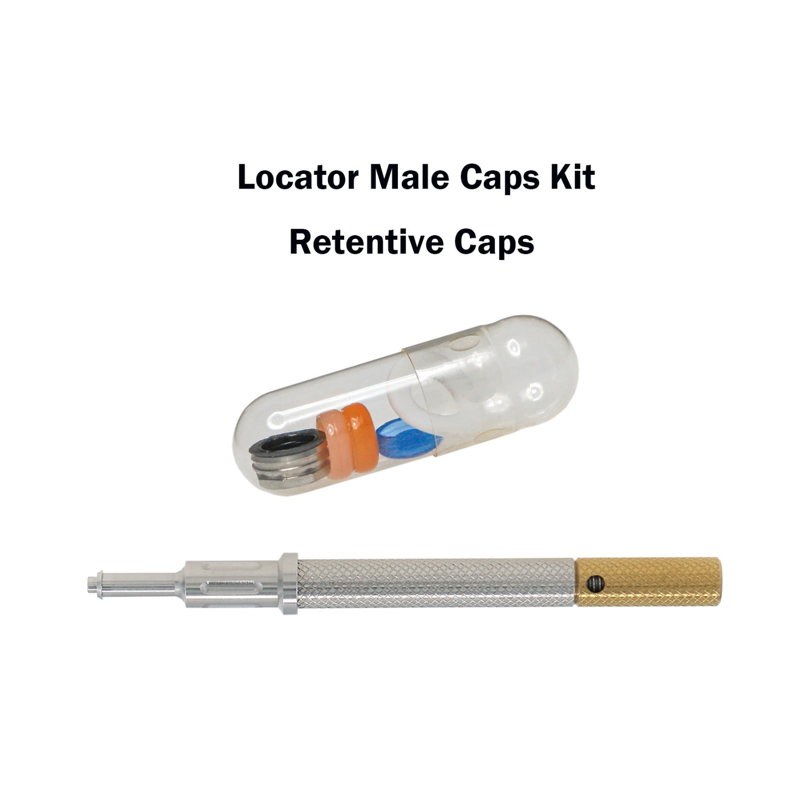 Dental Universal Retention Cap Insertion Extraction Overdenture Remove Core Tool